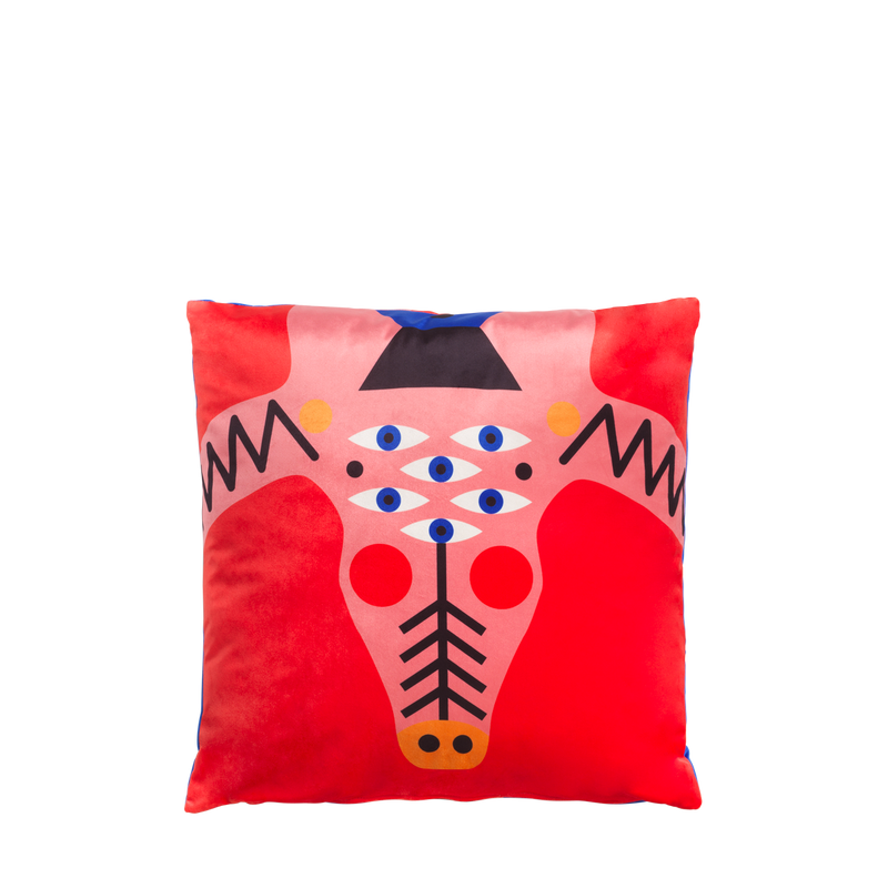 QEEBOO OGGIAN CROCOPINK CUSHION