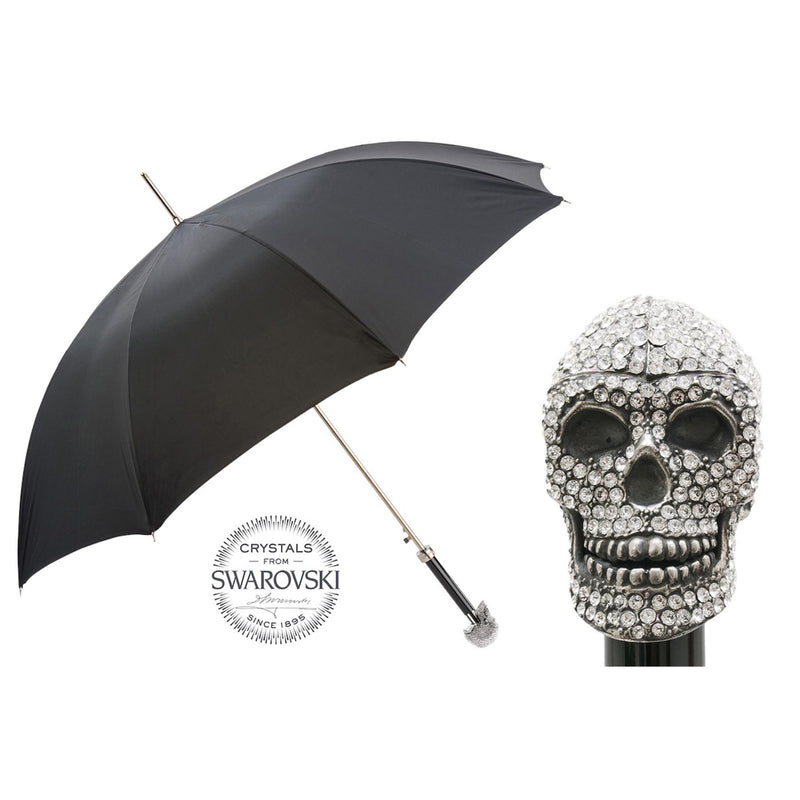 PASOTTI LUXURY SWAROVSKI SKULL UMBRELLA: