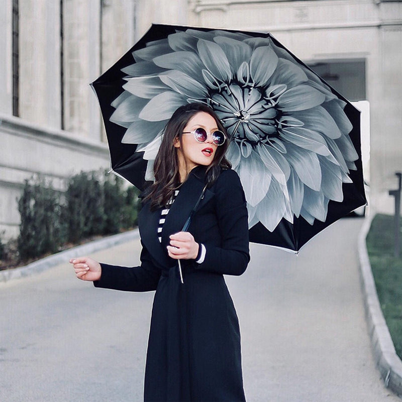 PASOTTI SILVER DAHLIA UMBRELLA